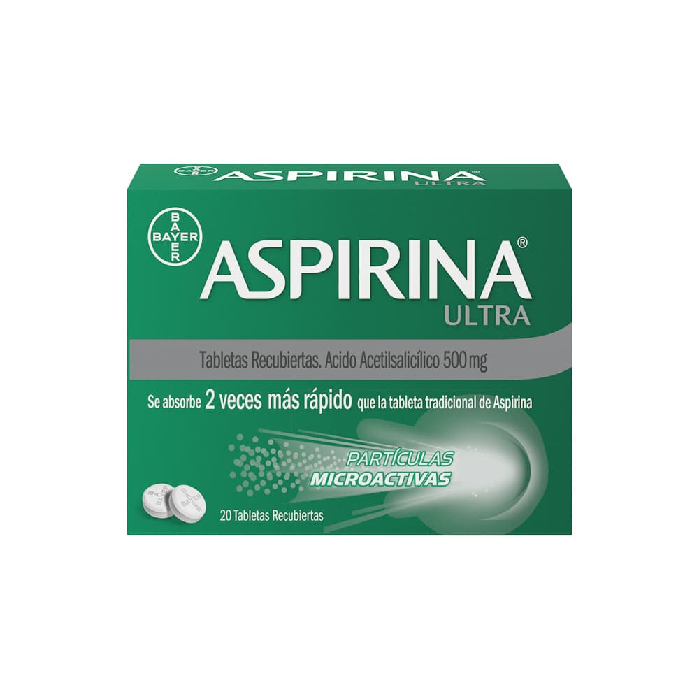 Aspirina Ultra Tabletas Recubiertas 500Mg Caja X 20