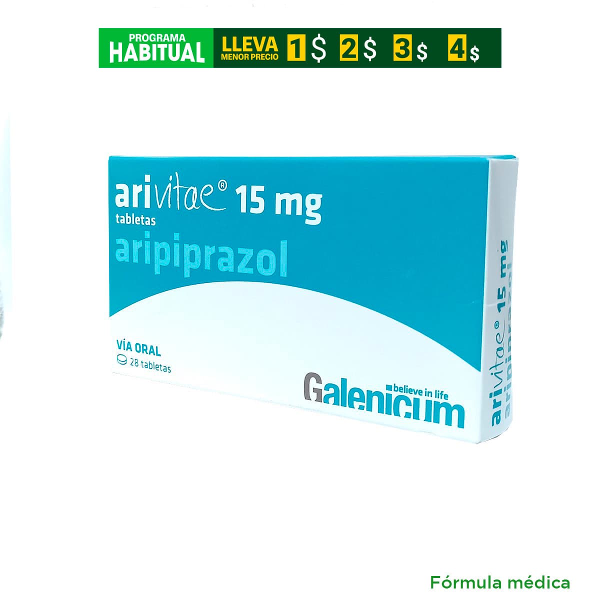 Arivitae 15Mg Tabletas Caja X 28