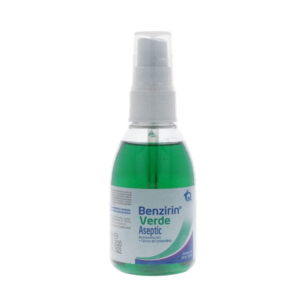 Benzirin Verde Spray Bucal con Bencidamina y Cetilpiridinio 120 ml