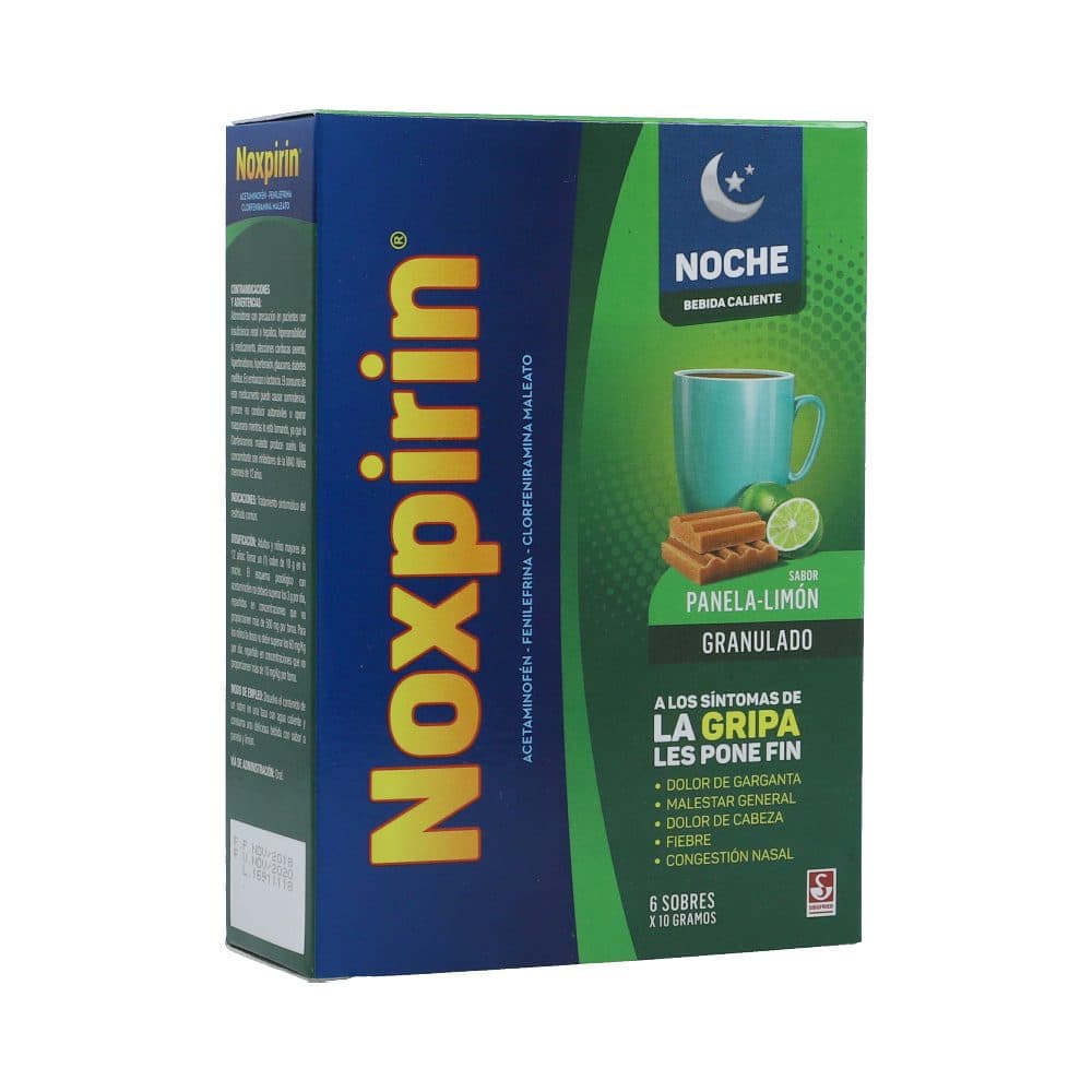 Noxpirin Noche Caliente Granulo (500+4+10)Mg Caja X 6 Sobres