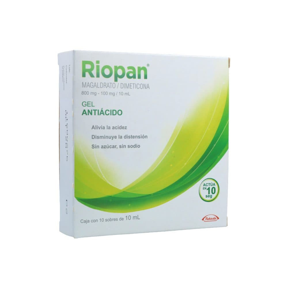 Riopan Gel Magaldrato/Dimeticona Caja X 10 Sobres X 10Ml Gel