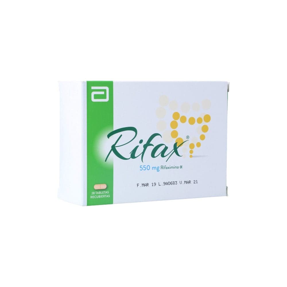 Rifax 550Mg Caja X 28 Tabletas Recubiertas