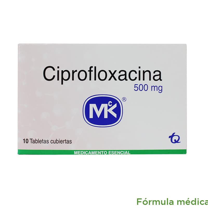 Ciprofloxacina 500Mg Tableta Recubierta Caja X 10 Mk