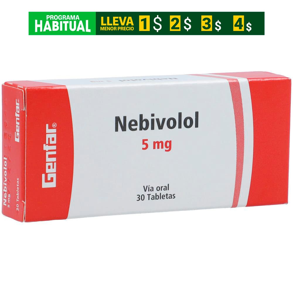 Nebivolol Genfar 5Mg Caja X 30 Tabletas