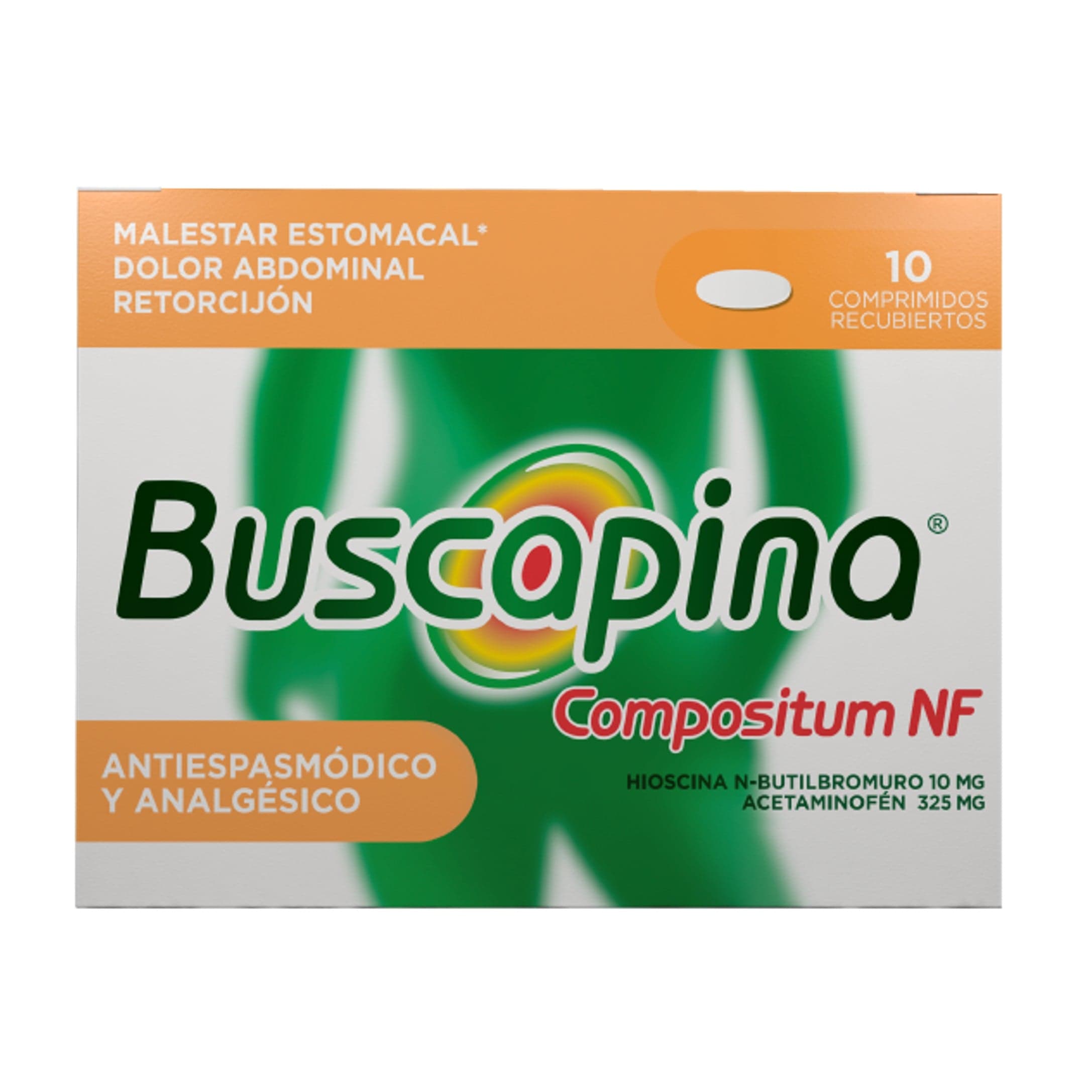 Buscapina Compuesta con Hioscina (325+10) mg 10 Tabletas