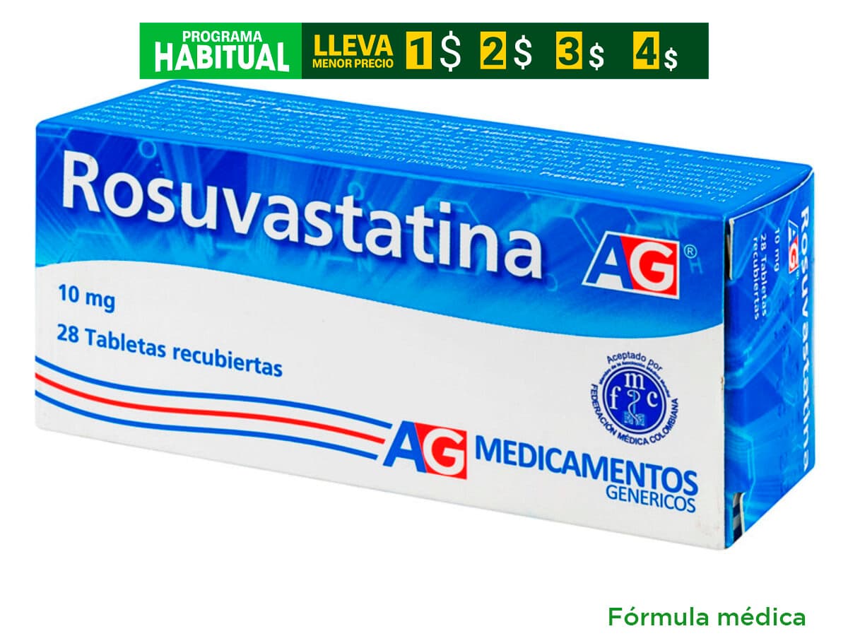 Rosuvastatina 10Mg Tableta Recubierta Caja X 28 Ag