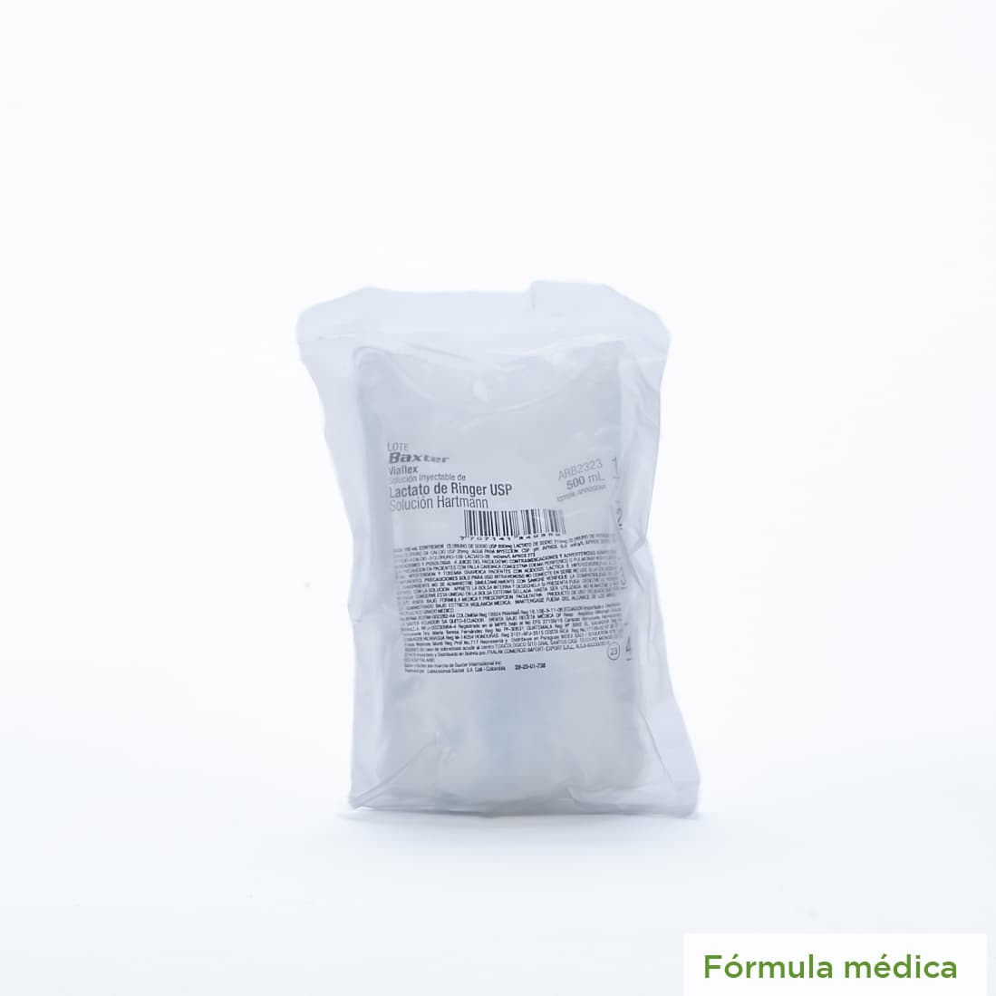 Lactato De Ringer (Solucion Hartmann) Solución Inyectable Baxter Bolsa X 500Ml