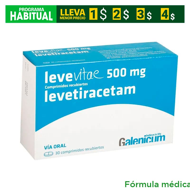Levevitae 500Mg Tableta Recubierta Caja X 30