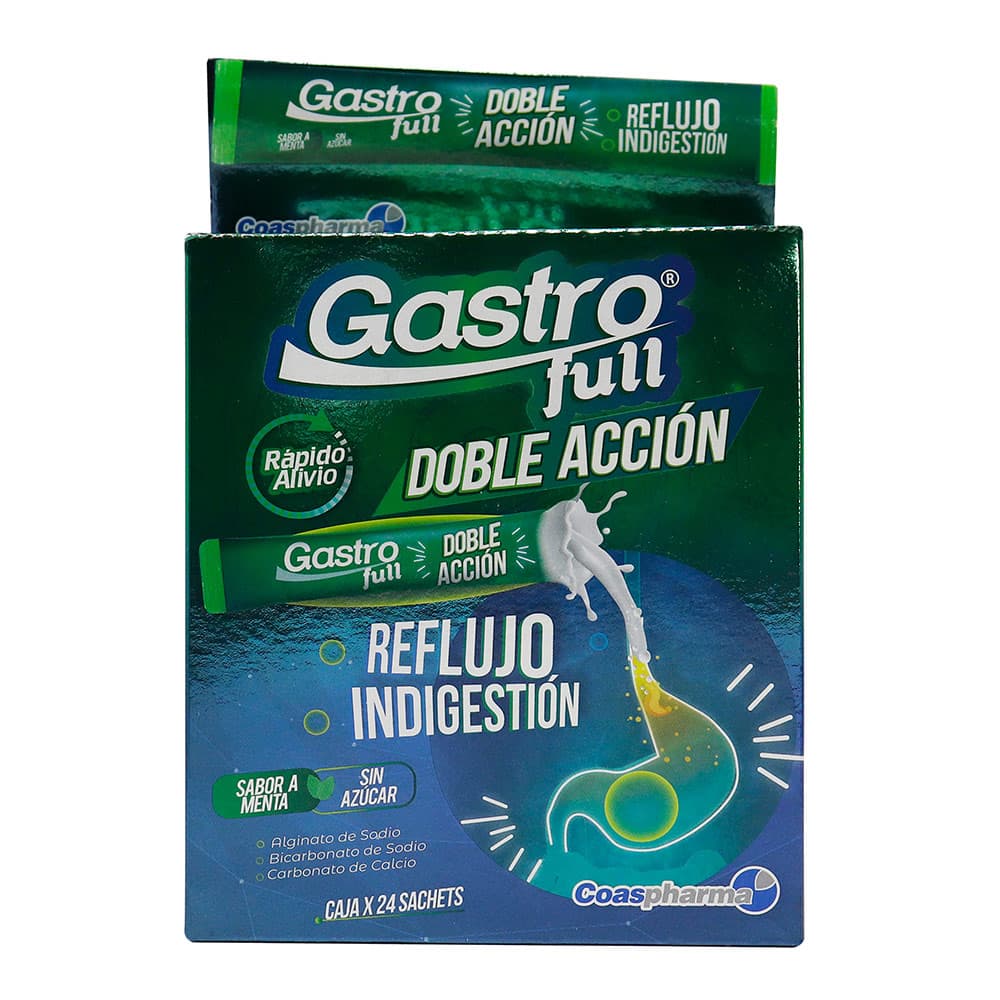 Gastrofull Doble Acción (162.5+250+106.5)Mg/5Ml Menta Suspensión Oral Sachet X 10Ml