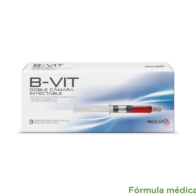 B Vit (10+30+100+100) Doble Camara Solución Inyectable Caja X 3Jerprel X 2Ml