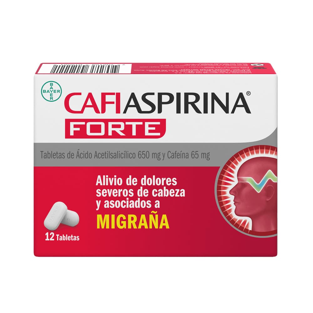 Cafiaspirina Forte (650+65)Mg Tabletas Cajas X 12