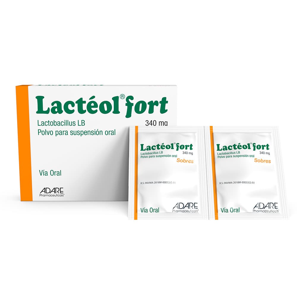 Lacteol Fort Sobres 340Mg Polvo Suspensión Oral Caja X 6 Sobre
