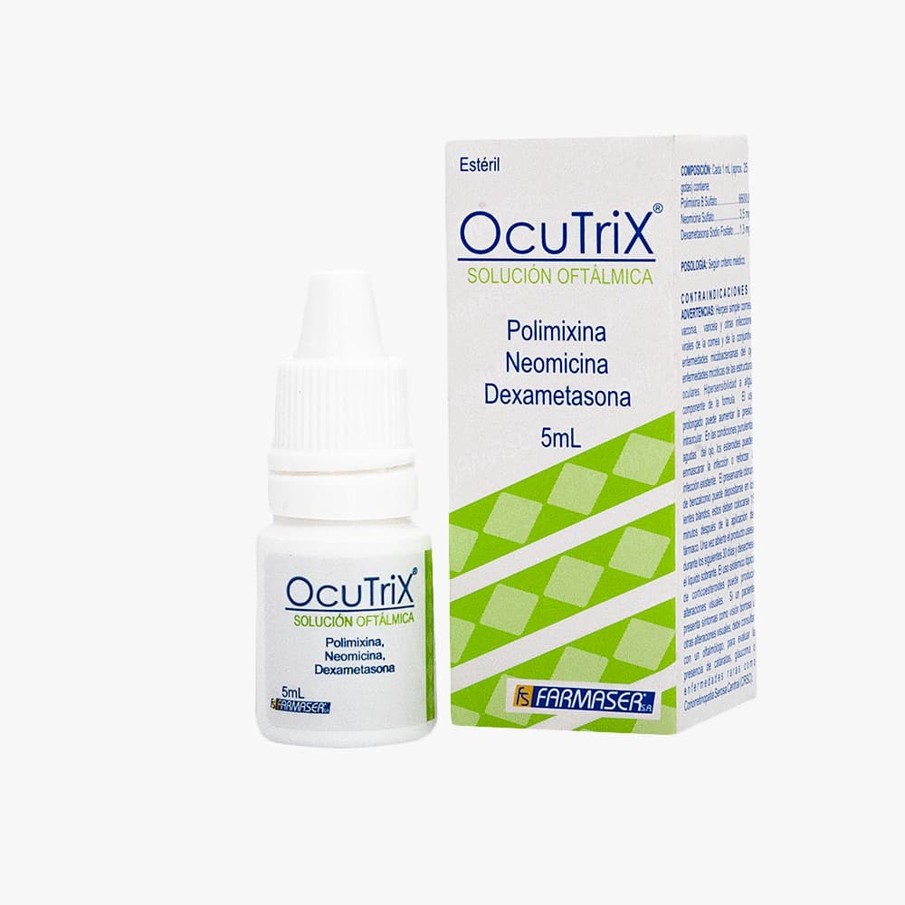 Ocutrix (1.3+3.5)Mg/Ml(0.13+0.35)%+6600Ui/Ml Solucion Oftalmica Frasco X 5 Ml