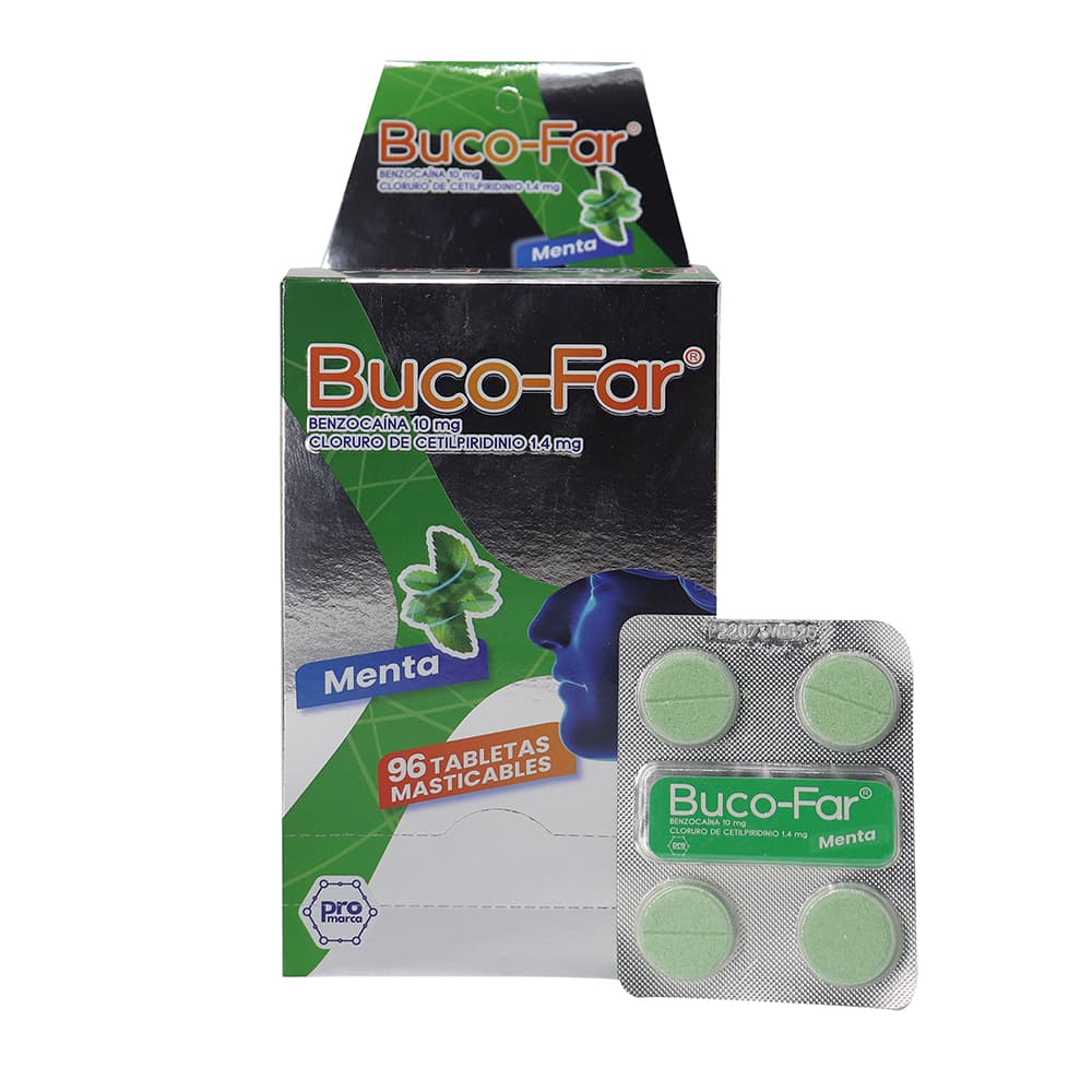 Buco-Far (10+1.4) Mg · Blister 4 Tabletas Masticables