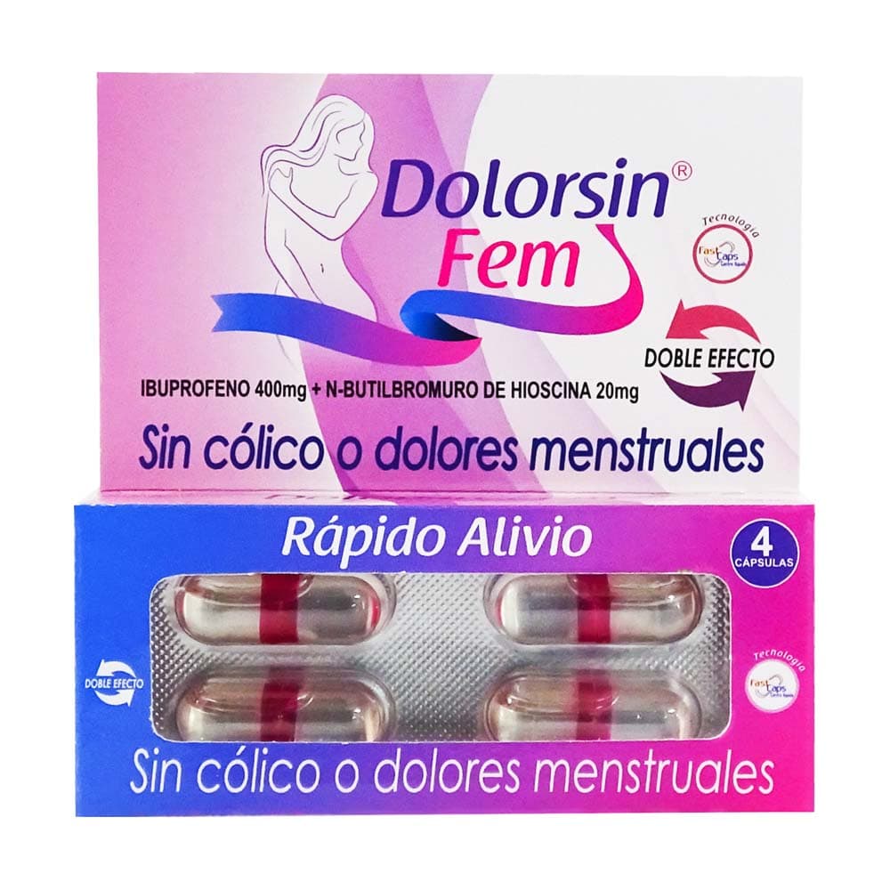 Dolorsin Fem (20+400)Mg Capsulas Caja X 4