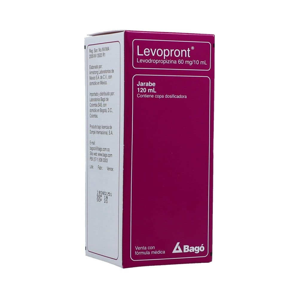 Levopront Jarabe 60 Mg/10Ml Frasco X120Ml