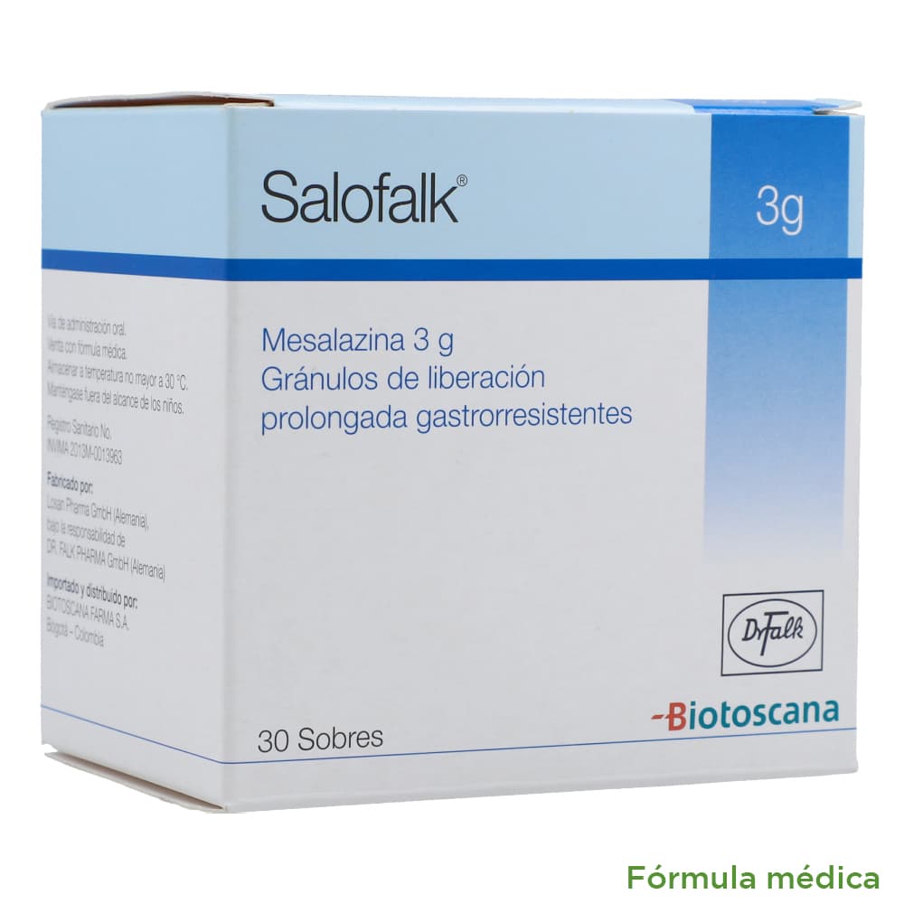 Salofalk 3G/Sobre Granulo Liberación Prolongada Caja X 30 Sobre X 5.58G