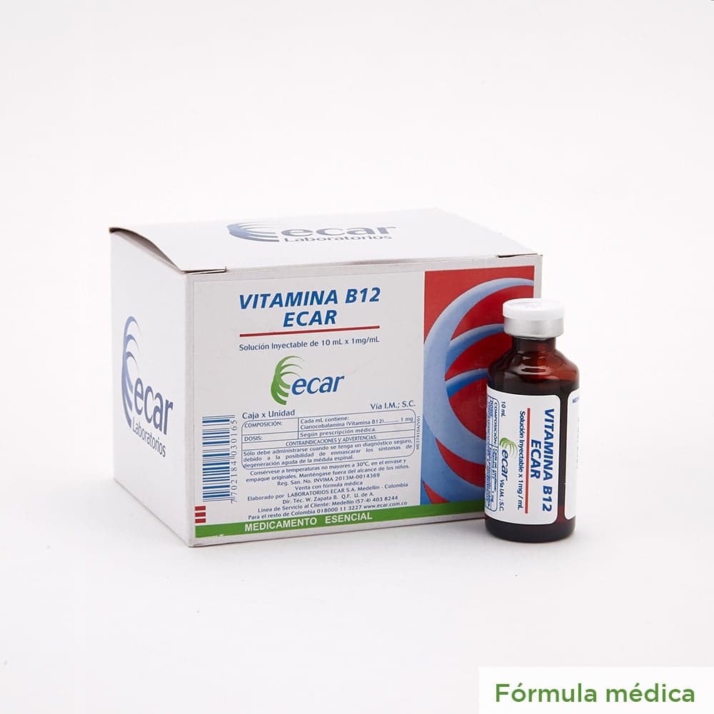 Vitamina B12 Solución Inyectable Vial 1Mg/Ml X 10Ml